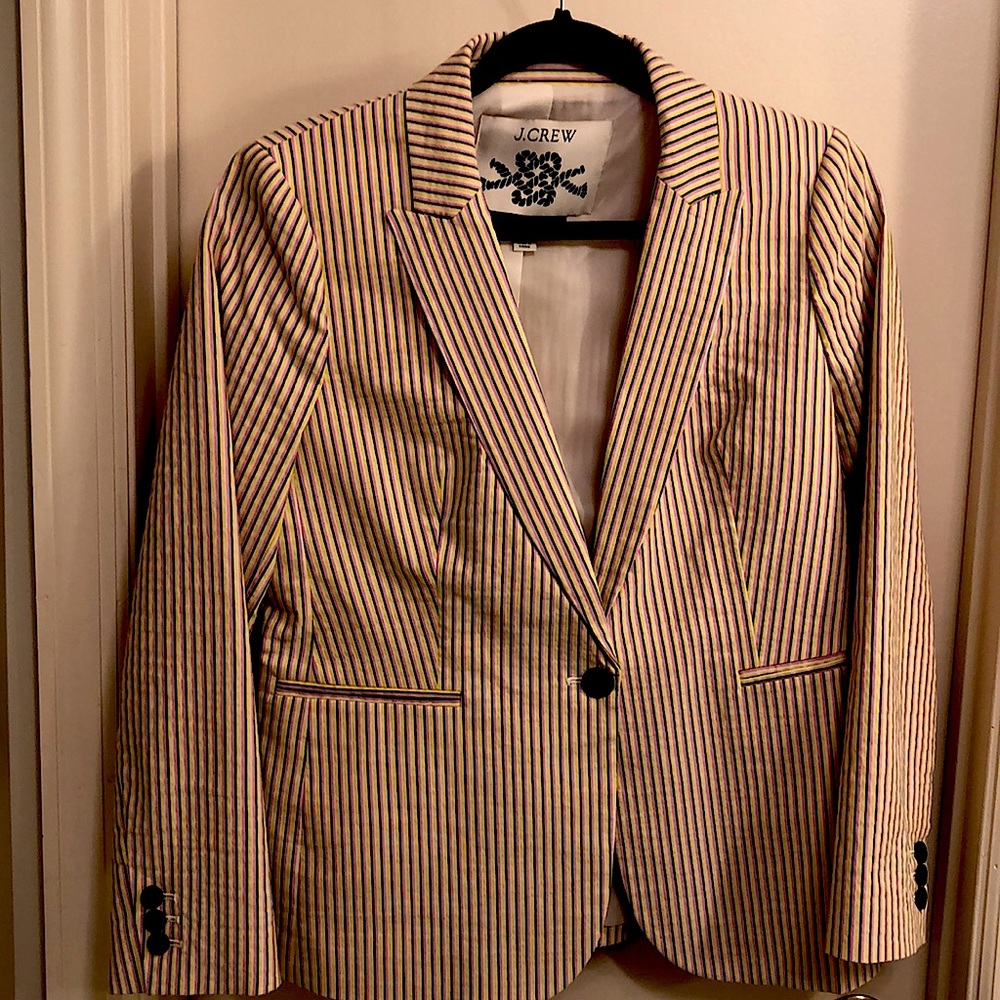 J. Crew stripped blazer size 10P